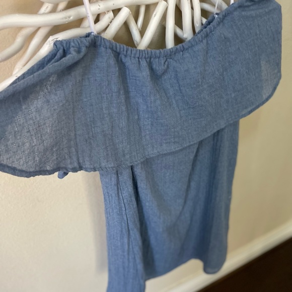 Lulus chambray off shoulder dress - Picture 3 of 7